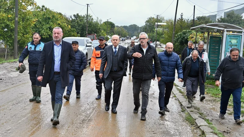 Karacabey'de Şiddetli Yağış Sonrası Ekipler Seferber Oldu