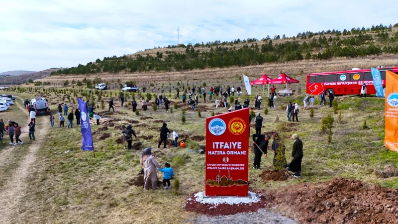 Kayseri İtfaiyesi’nin 100. Yılına Özel 500 Fidanlık Hatıra Ormanı Oluşturuldu
