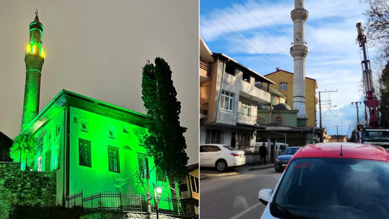 Kocaeli'de Tehlike Arz Eden Minareler Çelik Sistemlerle Yenileniyor
