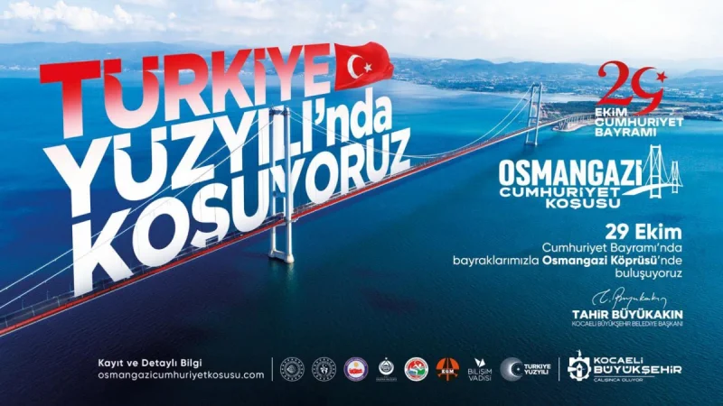 Osmangazi Köprüsü'nde Uluslararası Cumhuriyet Koşusu Heyecanı