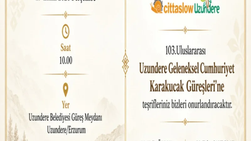 Uluslararası Uzundere Geleneksel Cumhuriyet Karakucak Güreşleri 103. Kez Kapılarını Açıyor