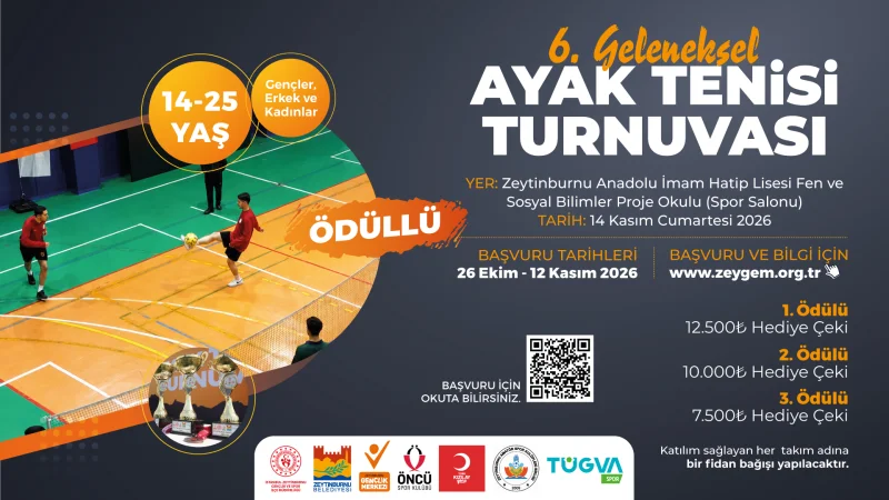 Zeytinburnu'nda Geleneksel Ayak Tenisi Turnuvası İçin Başvurular Başladı