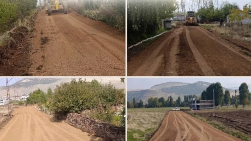 Güroymak'ta 1 Bin Metrelik Yolda PMT Serimi Tamamlandı