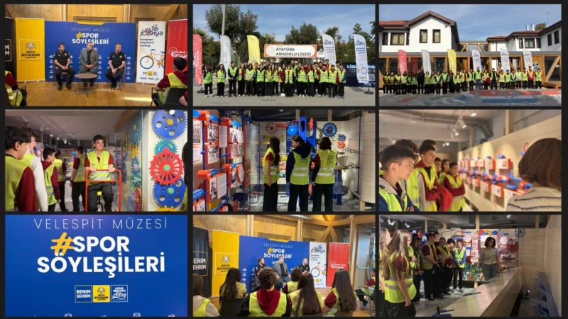 Konya'da Gençler Velespit Müzesi'nde Bisiklet Kültürüyle Buluştu