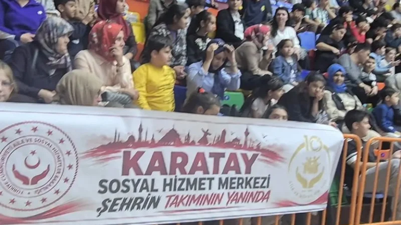 Konya'da SED Hizmetinden Yararlanan Çocuklar Basketbol Heyecanını Yerinde Yaşadı