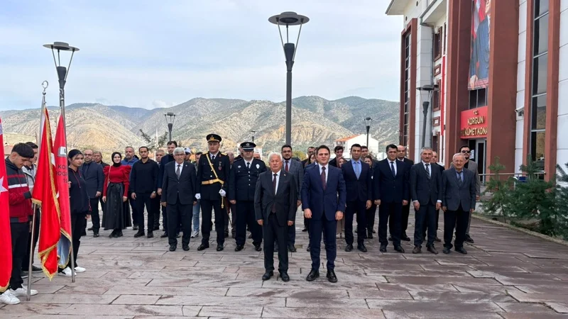 Korgun'da 29 Ekim Cumhuriyet Bayramı Çelenk Sunma Töreni Gerçekleştirildi