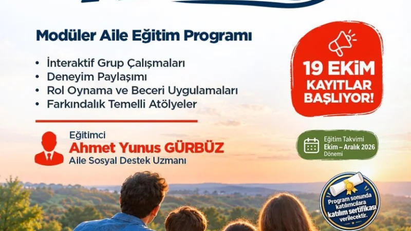 Sakarya'da 'Kendimden Aileme' Eğitim Programı İçin Başvurular Sürüyor