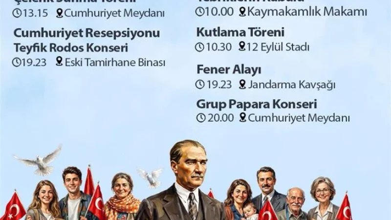 Urla'da Cumhuriyet Bayramı Coşkusu: 103. Yıl Etkinlikleri Takvimi Açıkladı