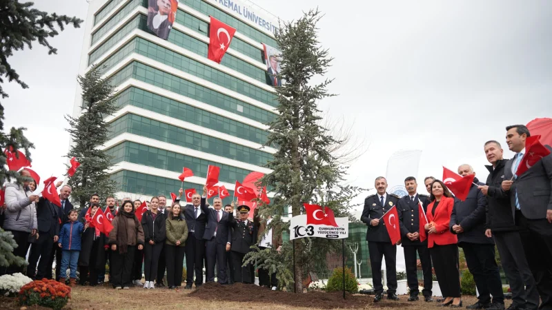 Süleymanpaşa'da Cumhuriyet'in 103. Yılına Özel Fidan Dikim Töreni