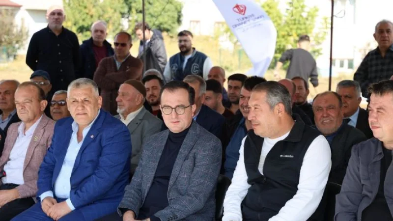 Afyonkarahisar'ın Dinar İlçesinde Korubaşı Camii'nin Temeli Atıldı