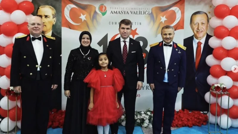 Amasya'da Cumhuriyet Bayramı Kabul Töreni Düzenlendi