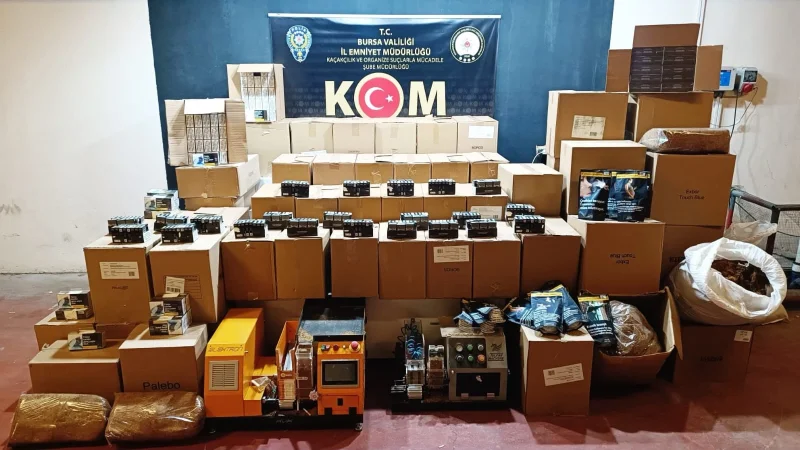 Bursa'da Kaçak Tütün Operasyonu: 4 Gözaltı