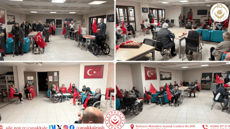 Çanakkale'de Huzurevi Sakinleri Cumhuriyet Bayramı'nı Coşkuyla Kutladı