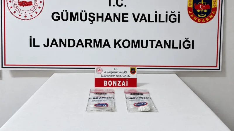 Gümüşhane'de Jandarmadan Uyuşturucu Operasyonu