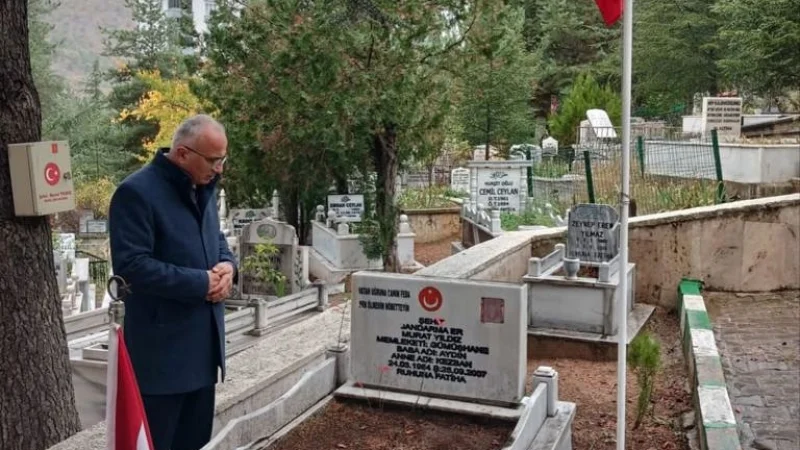 Gümüşhane'de Şehit Murat Yıldız kabri başında anıldı