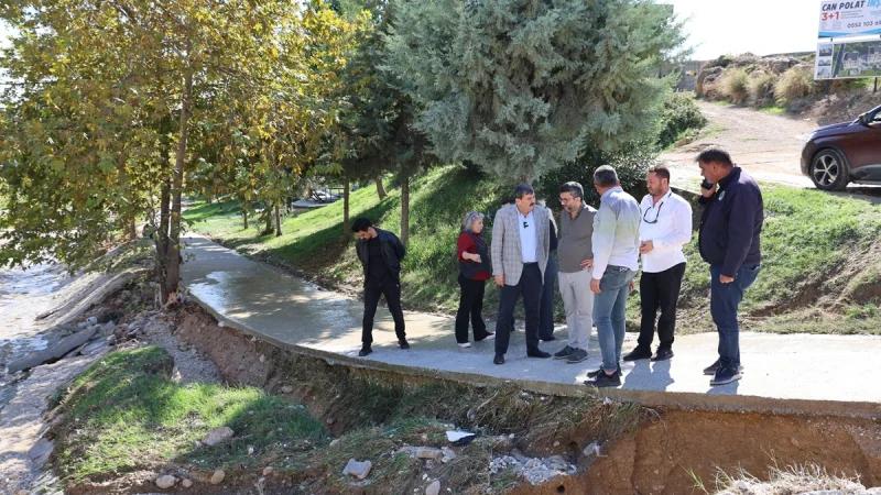 Toroslar'da Sağanak Yağışın Ardından Ekipler Sahada İnceleme Yaptı