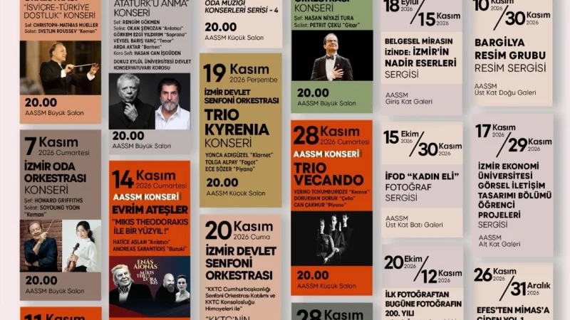 Ahmed Adnan Saygun Sanat Merkezi'nin Kasım Ayı Kültür Sanat Takvimi Açıklandı